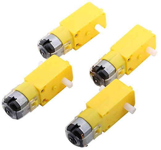 4PCs DC Electric Motor 3-6V Dual Shaft Geared TT Magnetic Gearbox Engine for DIY Robot Toys Cars Chassis Models Vibration Products (1:120 Reduction Ratio) - Yeeco