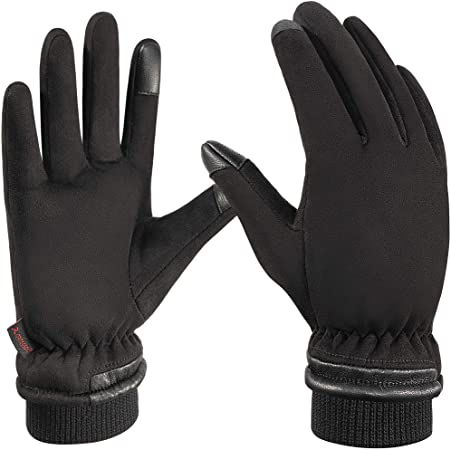 Arteesol -30℉ Thermal Waterproof Winter Gloves, Thick Touch Screen Running Gloves, Windproof Cycling Gloves, Used for Driving, Skiing, Cycling, Running in Cold Weather