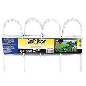 Origin Point Gard'n Border Round Folding Fence, White, 10-Inch x 10-Feet (51010)