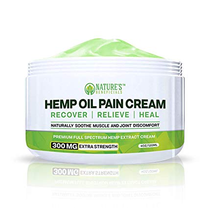 Organic Hemp Oil Extract Cream 300mg - Ultra Premium Pain Relief Anti-Inflammatory, Stress & Anxiety Relief, Joint Support Non-GMO Ultra-Pure CO2 Extracted