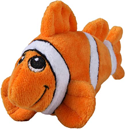 SmartPetLove Tender-Tuffs - Tiny Plush Toys for Puppies and Small Breeds (Orange Clownfish)