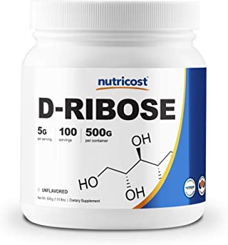 Nutricost D-Ribose Powder 500 Grams - (5000mg Per Serving)