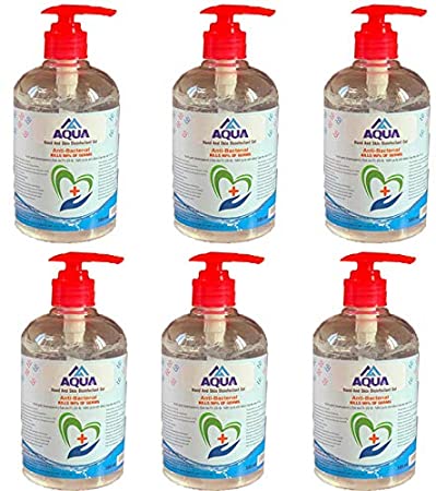 500ml Hand Sanítíser Cleansing Gel 70% Alc, Kills 99% Germs Instantly, Pump Hand Wash Gel - UK Stock (10x 500ml)