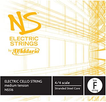 D'Addario NS Electric Cello Single Low F String, 4/4 Scale, Medium Tension