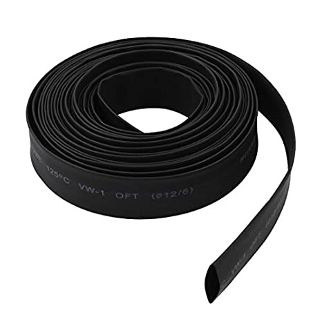 uxcell Heat Shrinking Shrinkable Tube Tubing, 4.5 m Long, 12 mm Diameter, Ratio 2:1