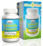 Eden Pond Turmeric Curcumin 1000mg in Two Daily Capsules Pack of 5