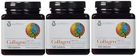 YouTheory Collagen, Type 1 & 3, 120 tablets (Pack of 3)