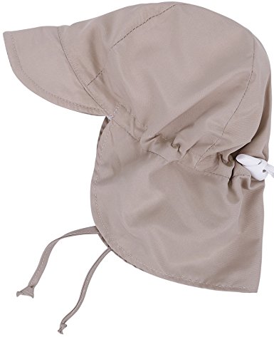 SimpliKids UPF 50  UV Ray Sun Protection Baby Hat w/ Neck Flap & Drawstring