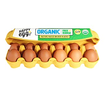 Happy Egg Co Organic Free Range Large Brown Grade A Eggs 12 ct Carton