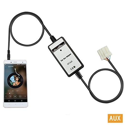 mazda aux，Yomikoo Car AUX MP3 Player Radio Car Digital Music Cd Changer AUX In Adapter 3.5mm Aux interface for Mazda 2004-2008 M3 2003-2008 MX5 2002-2011 MPV 2002-2008 Premacy