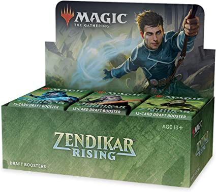 Magic: The Gathering Zendikar Rising Draft Booster Box | 36 Booster Packs (540 Cards)   1 Box Topper | 36 Full Art Lands | Factory Sealed