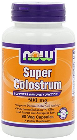 Now Foods Super Colostrum 500mg, Veg-Capsules, 90-Count