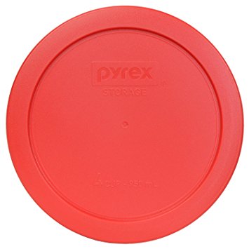 Pyrex 7201-PC Round 4 Cup Storage Lid for Glass Bowls (1, Red)