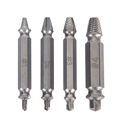 Damaged Screw Remover Set,Screw Remover and Extractor Set - Set of 4 Damaged Screw Remover