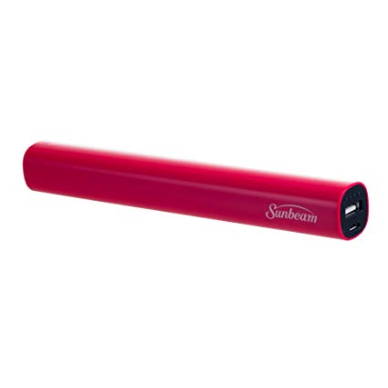 Sunbeam 5200 mAh Power bank with LED Flashlight - Retail Packaging-Red