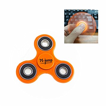M-jump Fidget spinner 360 Spinner Helps Focusing Fidget Toy, EDC ADHD Focus Toy for Kids & Adults,Boredom Ceramic Cube Bearing,Guarantee 3 min  Spin Time (Orange)