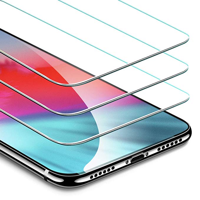 ESR [3-Pack Screen Protector for iPhone Xs/iPhone X, iPhone iPhone Xs/iPhone X Tempered Glass Screen Protector [Force Resistant Up to 22 Pounds] Case Friendly for iPhone 5.8 inch(2017&2018 Release)
