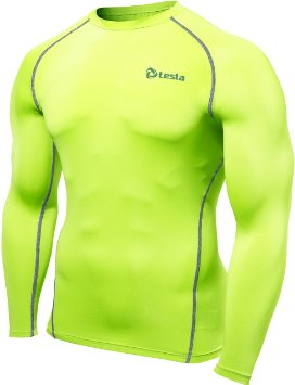 Tesla Mens Cool Dry Compression Baselayer Long Sleeve Baselayer T Shirts R11