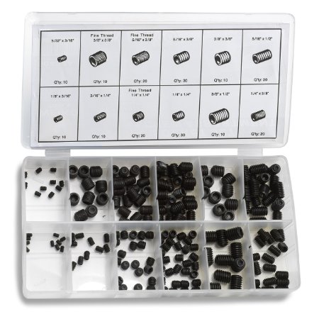 Neiko® 50484A Hex/Allen Head Socket Screw Assortment, Steel | 200-Piece Set