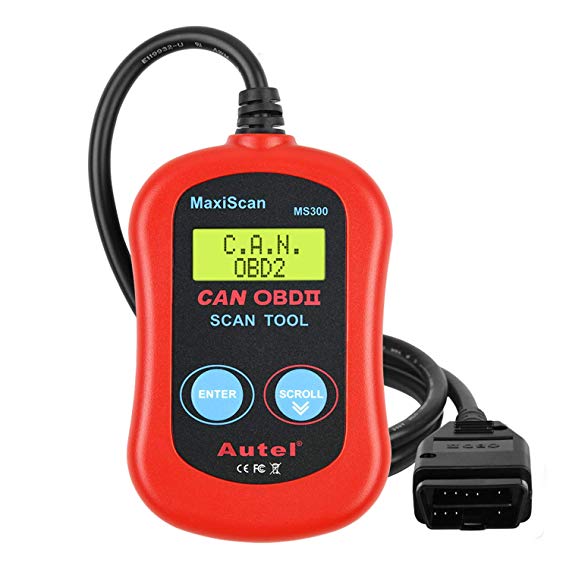 Autel MaxiScan MS300 OBD2 Scanner Diagnostic Code Reader, Turn Off Check Engine Light，Read and Erase Trouble Codes and Reset OBDII Monitor Status Scan Tool