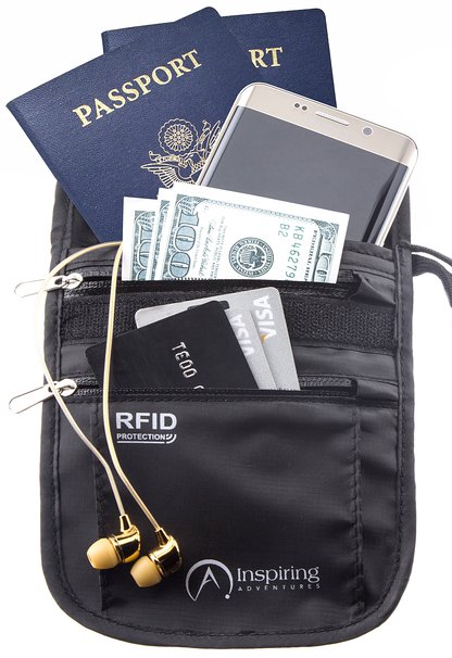 Neck Wallet & Passport Holder for Travel, Waterproof, RFID Safe & Lifetime Guarantee