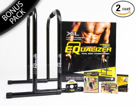Lebert Fitness Equalizer Parallettes - Gymnastic Bars, Pull Up Station, Push Ups Bars, Dip Machine