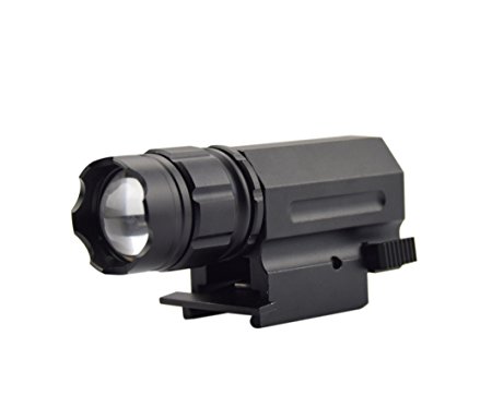 Feyachi 220 Lumen Tatical Weaver Mount Pistol/Rifle LED Flashlight Quick Release For 20mm Picatinny Rail