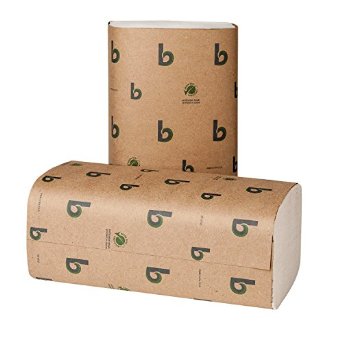 Boardwalk 12GREEN Green Seal Recycled Paper Towel, Single-Fold, 9" Width x 10" Length, White (16 Pack of 250)