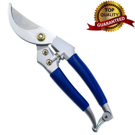 Coolife Professional Garden Bypass Pruning Shears Heavy Duty Sharp Hand Pruner for Trees Hedges Bonsai Shrubs and Roses