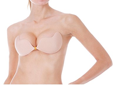 Women's Silicone Bras mango Invisible Magic Strapless Self Adhesive Push-up Bra Gel Backless