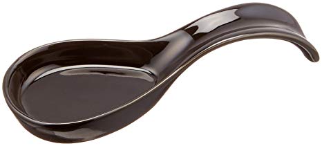 Fox Run 3955 Stoneware Spoon Rest, Regular, Black