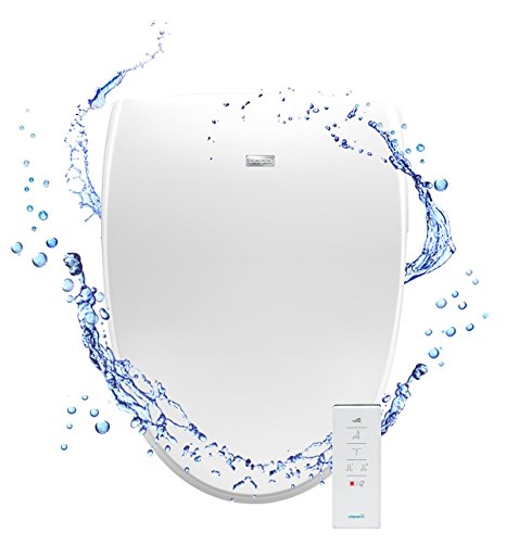 BioBidet A8 Serenity Luxury Class Bidet Toilet Seat, Elongated White, Dual Sided Wireless Remote, Adjustable Heated Seat, Water Warm, Air Dryer, Stainless Steel Nozzle, Posterior and Feminine Wash
