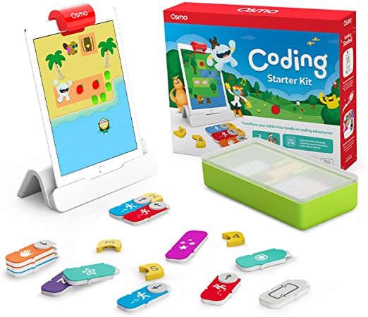 Osmo - Coding Starter Kit for iPad - 3 Hands-on Learning Games - Ages 5-10  - Learn to Code, Coding Basics & Coding Puzzles iPad Base Included