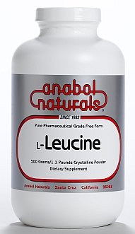 Anabol Naturals L-Leucine 500 gram Free Form Pure Crystalline Powder