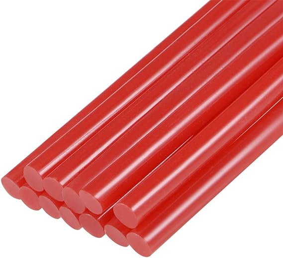 uxcell Mini Hot Glue Sticks for Glue Gun 0.27-inch x 4-inch Red 12pcs