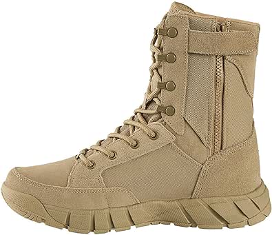 FREE SOLDIER Men's Tactical Boots 8 Inches Lightweight Combat Boots Durable Suede Leather Military Work Boots Desert Boots