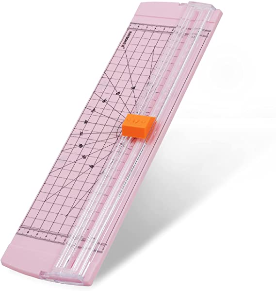 Rayson RC4000P-US 30.5CM Paper Trimmer, A4 Size Paper Cutter Trimmer for Coupon, Craft Paper or Photos (Light Pink)