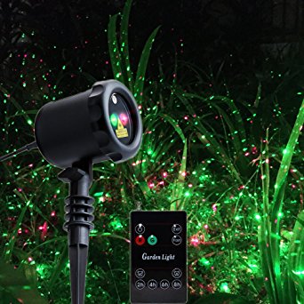 Poeland Outdoor Landscape Light Christmas Static Laser Lights Firefly Star Projector Waterproof Red and Green