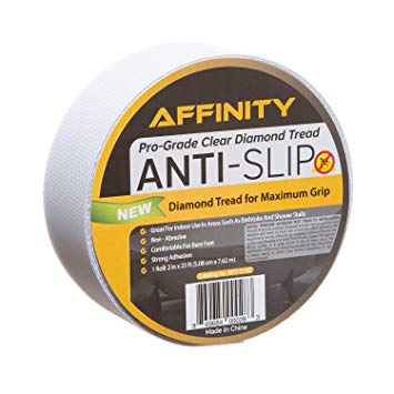 Anti-Slip Tape - Clear Diamond Tread for Bath and Shower, 2 inch x 300 inch (25ft Roll)