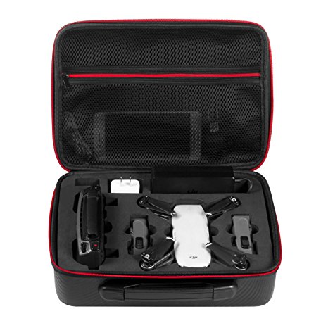 Powerextra Waterproof Carry Case Portable Hand Bag for DJI Spark Drone and Accessories