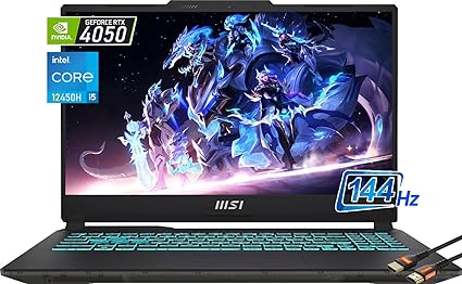 MSI Cyborg 15.6" FHD 144Hz Gaming Laptop | Intel i5-12450H | NVIDIA GEFORCE RTX 4050 | 32GB 4800MHz DDR5 RAM 2TB PCIe SSD | Windows11 Home | w/HDMI