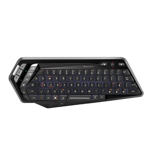Mad Catz S.T.R.I.K.E.M Wireless Keyboard for Android and Windows Smart Devices, PC, and Mac - Gloss Black