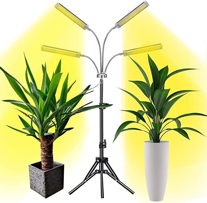 Grow Light, LED Grow Lights for Indoor Plants Full Spectrum 180W 420 LEDs Plant Light Adjustable Tripod Stand with Timer Tri-Head Plant Lights