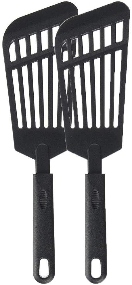 Winco NC-RS Nylon Fish Spatula, Black, 2-Pack