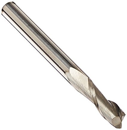 Kodiak Cutting Tools KCT129732 USA Made  Solid Premium Carbide End Mill, 2 Flute, 1/4" Shank, 3/4" Length of Cut, 2-1/2" Overall Length, 1/4" Diameter