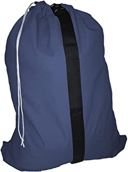 Owen Sewn Heavy Duty 30 X 40 Laundry Bag with Strap Blue
