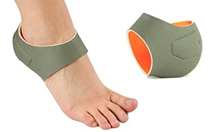 Patented Plantar Fasciitis Heel Hugger with Magnet Therapy for Heel Pain Gray/Org Men 10-12