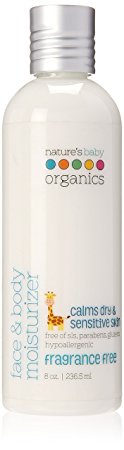NATURE'S BABY ORGANICS Lotion Face & Body - Fragrance Free-Paraban Free 8 OZ