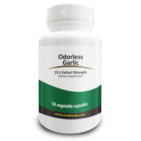 Odorless Garlic - 400mg X Odorless Garlic Extract 151 Equal to 6000 Mg of Pure Odorless Garlic - Boosts Immune Function and Promotes Heart Health - 400mg X 50 Vegan Capsules
