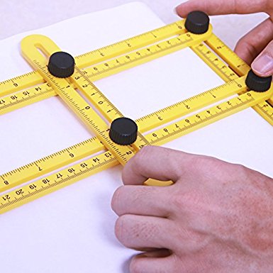 Multi Angle Measuring Rulers Four Folding Ruler Angle Measurement Template General Angleizer Ruler for Handymen Builders Craftsmen(CZ01-1)